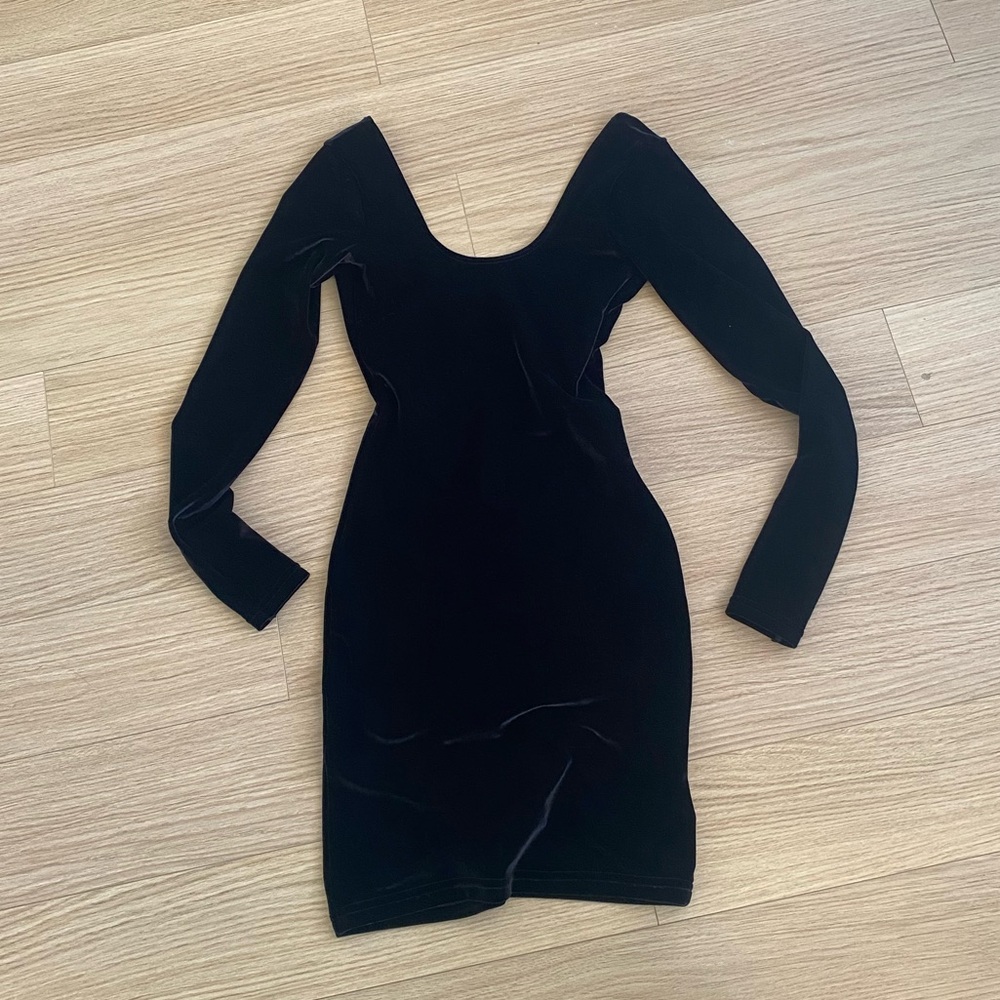 American Apparel Balck velvet dress